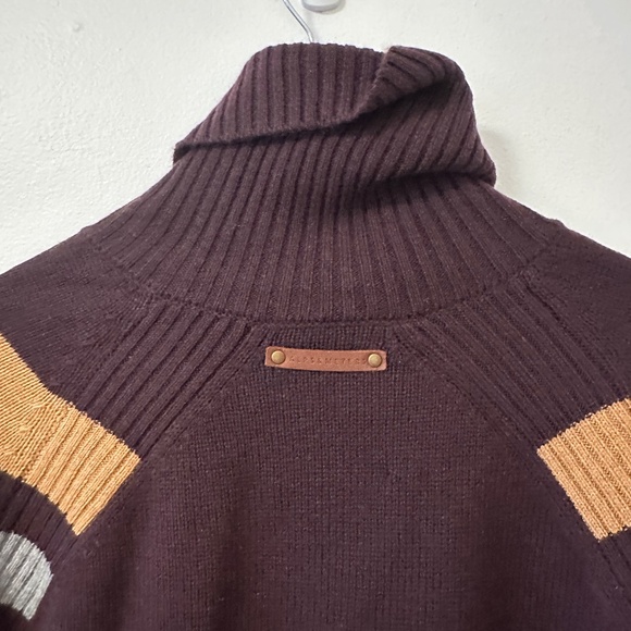Alps & Meters Women's Ski Race Knit Wool-Cashmere Top in Maroon | Size Large - Picture 4 of 9